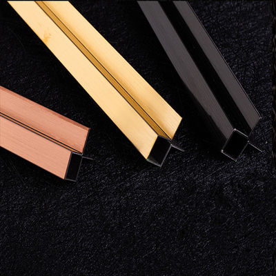 Irregular Shaped Grade 304 Stainless Steel Tile Trim Decorate Wall Edge
