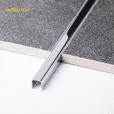 8mm Stainless Steel U Shaped Tile Trim 304 Black Decorative Profiles