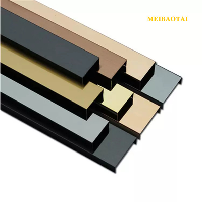 Hairline Mirror 304 Stainless Steel Tile Trim 10FT Anti Finger Print