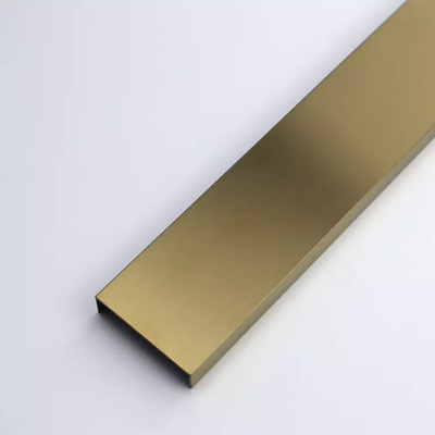 Black Rose Gold Mirror Hairline Finished 304 SS Tile Trim U20