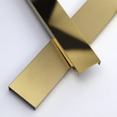0.8mm U6 U8 U25 Gold Mirror Hailrine Stainless Steel Tile Trim Decoration U Profile
