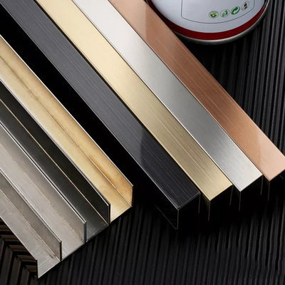 Colorful Stainless Steel U Trim Decorative Stainless Steel Tile Trim 12mm
