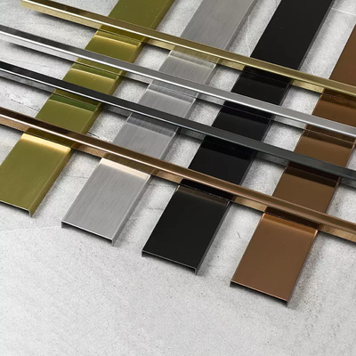 Colorful Stainless Steel U Trim Decorative Stainless Steel Tile Trim 12mm