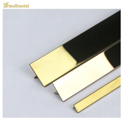 Bending 304 Stainless Steel Tile Edge Trim T10 X 3048mm For Corner