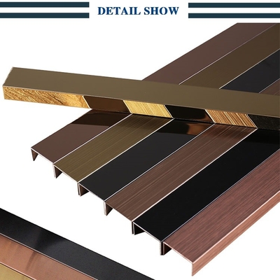 JIS Stainless Steel Tile Trim U Profile Decorative Profile With V Groove