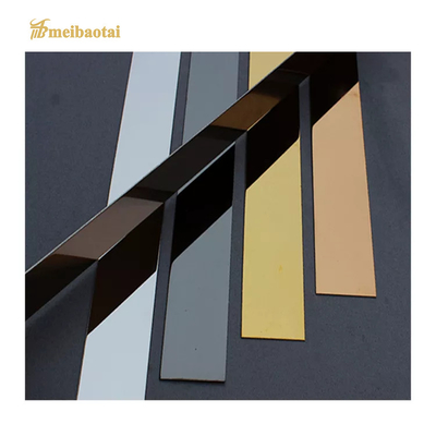 10mm Stainless Steel Tile Trim For Corner Decoration Brushed Flat Strips