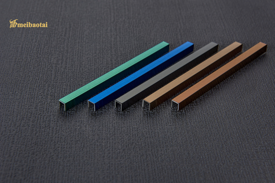 304 Stainless Steel Tile Trim U Slot Color Mirror Finished Size u6-u50