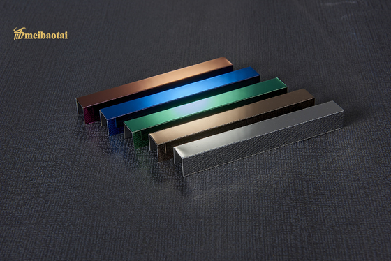 0.8mm U6 U8 U25 Gold Mirror Hailrine Stainless Steel Tile Trim Decoration U Profile