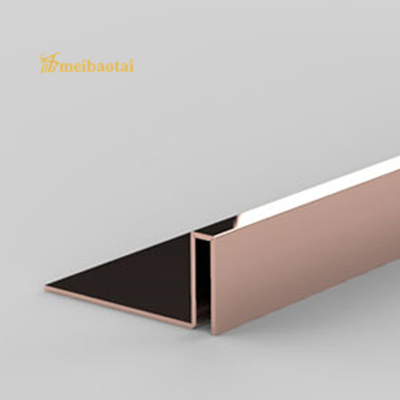 201 304 Golden Hairline Mirror Stainless Steel Tile Trim Metal U Profile