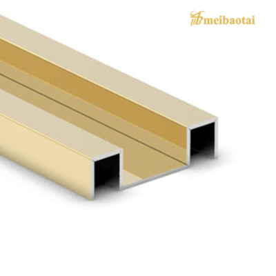 Grade 304 Stainless Steel Tile Trim 0.65mm Thickness Decorate Wall Edge