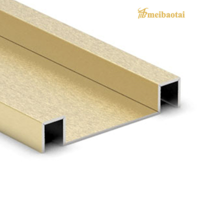 Grade 304 Stainless Steel Tile Trim 0.65mm Thickness Decorate Wall Edge