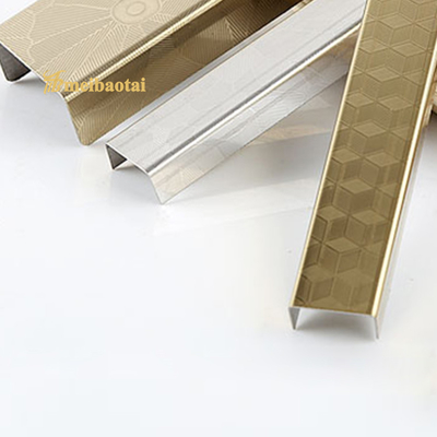U Shape 304 Stainless Steel Tile Trim 3050mm Length