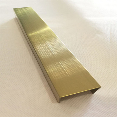 U Shape 304 Stainless Steel Tile Trim 3050mm Length