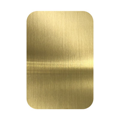 Champagne Gold Hairline Stainless Steel Sheet Four Feet