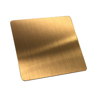 PVD Ti Gold 201 Hairline Stainless steel Sheet Metal Plate