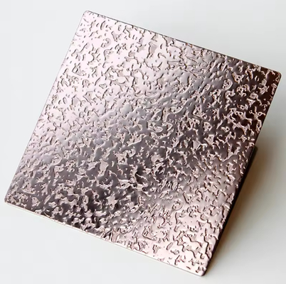 Rose Gold Stainless Steel Embossed Plate Decoration Wall ，Hotel