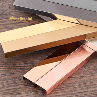 Rose Polished Finished Stainless Steel Tile Trim Metal U Profiles