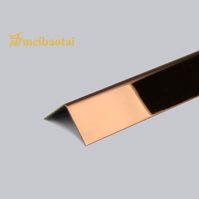 Mirror Finish L Slot Stainless Steel Tile Trim Hotel Decorative
