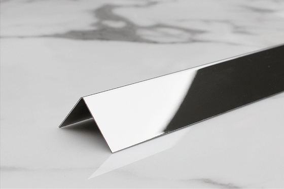 3048MM Length L Slot Stainless Steel Tile Trim Color Mirror Finished Decorative