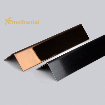 3048MM Length L Slot Stainless Steel Tile Trim Color Mirror Finished Decorative