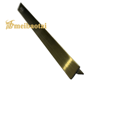 Sustainable Stainless Steel Tile Trim 20mm PVD Gold Mirror SS T Trim