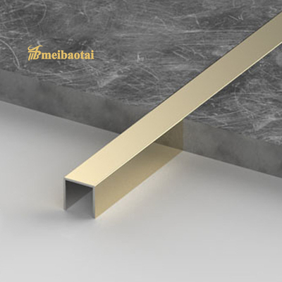 304 Stainless Steel U Channel Trim HV200 Hardness With 7c PVC Film