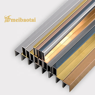 PVD Blue Stainless Steel Tile Trim 8mm Width 0.85mm Thickness