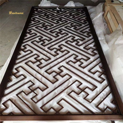 ভালো দাম গোলাপী স্বর্ণ বাদামী পিভিডি রঙ প্লাটিং অ্যালুমিনিয়াম 10 মিমি রুম ডিভাইডার অনলাইন