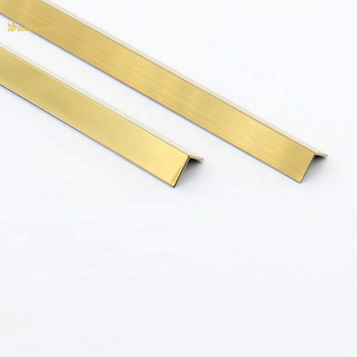 2438mm Stainless Steel Wall Panel Trim T Shape Rose Gold Pvd Color