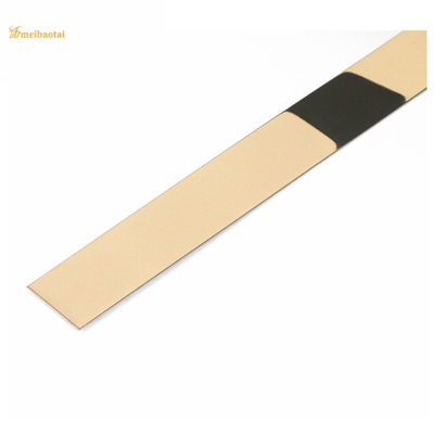 3048mm Flat Shape Stainless Steel Tile Trim For Wood Door Line Decoration