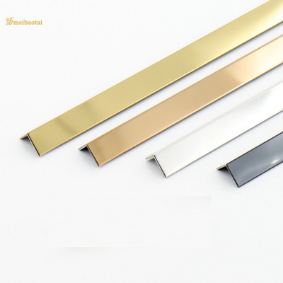 PVD Gold Hairline Finish Stainless Steel Tile Trim Floor Transition Strip