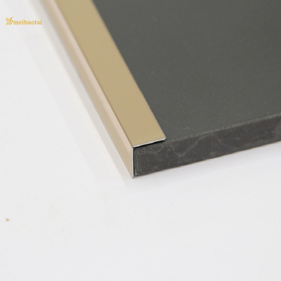304 201 Stainless Steel Tile Trim L Slot Mirror Finished Decorative