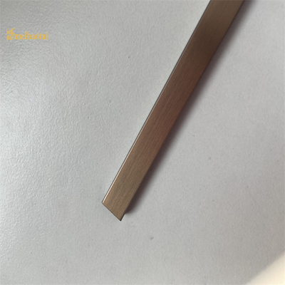 Champagne Stainless Steel Tile Trim 0.6MM Thickness U Slot Profilm