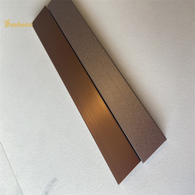 0.6MM Thickness Stainless Steel Tile Trim Copper Sandblast And HL Finished U Shape