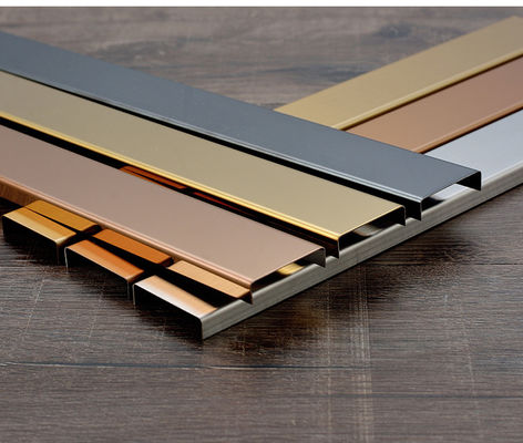 ভালো দাম 0.65MM মেটাল ইনলে স্ট্রিপস স্টেইনলেস স্টীল টাইল ট্রিম ইনডোর অভ্যন্তরীণ সজ্জা অনলাইন