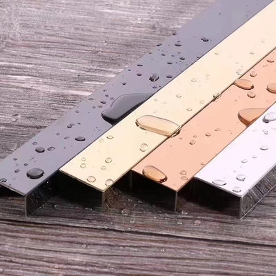 U Shape 201 Stainless Steel Tile Trim For Building Wall Decoration