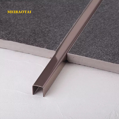 8mm Stainless Steel U Shaped Tile Trim 304 Black Decorative Profiles