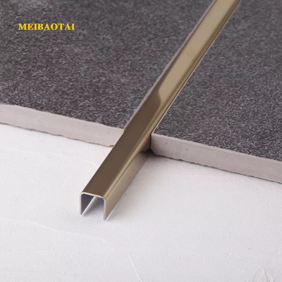 8mm Stainless Steel U Shaped Tile Trim 304 Black Decorative Profiles