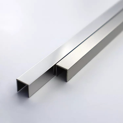 U6 Profile Mirror Stainless Steel Ceiling Tile Decoration Shape 10FT Length