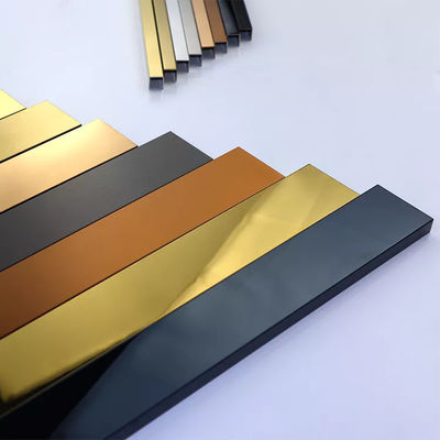 টাইল ট্রিম এবং ইউ চ্যানেল অ্যাপ্লিকেশনের জন্য PVD কালার কোটিং সহ কাস্টমাইজড সাইজ ৩০৪ স্টেইনলেস স্টিল ইউ প্রোফাইল
