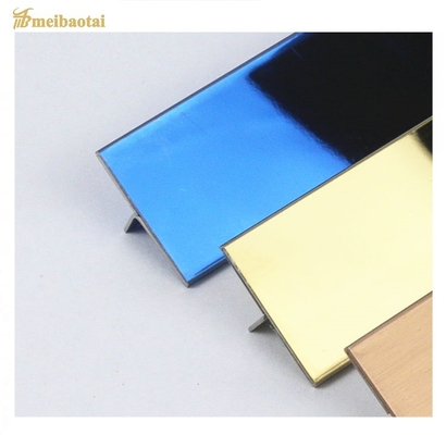 Bending 304 Stainless Steel Tile Edge Trim T10 X 3048mm For Corner