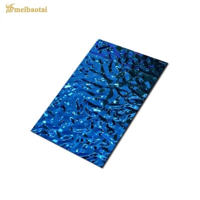 সিলিং দেয়ালের জন্য স্টেইনলেস স্টীল 4X8FT ওয়াটার রিপল মেটাল শীট
