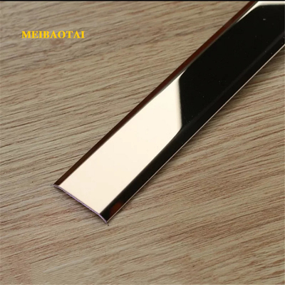 Golden Flat Stainless Steel Tile Trim Accessories Wall Tile Strip 10FT Length
