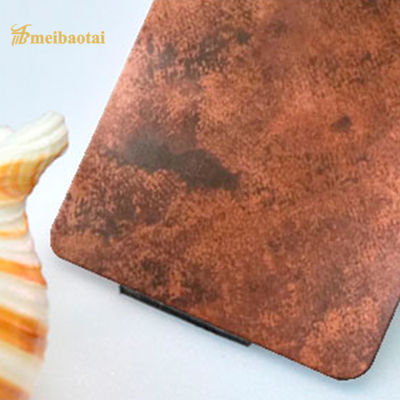 ভালো দাম SS304 বয়সী রঙ এন্টিক কপার স্টেইনলেস স্টীল প্লেট সজ্জা প্রাচীর অনলাইন