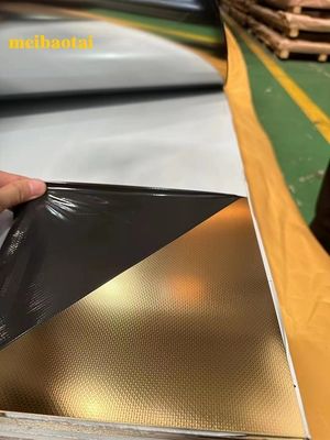 ভালো দাম সোনার আয়না লিনেন এমবসড স্টেইনলেস স্টীল শীট চার ফুট অনলাইন