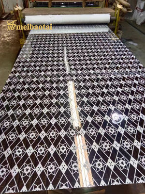 4x8 খোদাই করা প্যাটার্ন 304 স্টেইনলেস স্টীল লিফট সজ্জা শীট