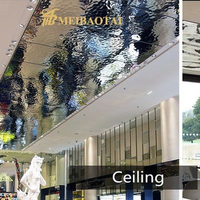 ভালো দাম Ss304 201 0.65mm আয়না জল ঢেউয়ের শীট সজ্জা সিলিং, দেয়াল অনলাইন