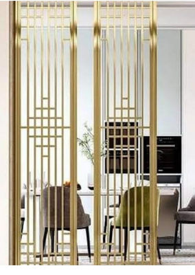 ভালো দাম গোল্ডেন এবং কালো রঙের স্টেইনলেস স্টীল রুম বিভাজক সঙ্গে হোটেল এবং বার সজ্জা অনলাইন