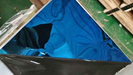 নীল আয়না জল ঢেউয়ের শীট সিলিং সজ্জা, প্রাচীর
