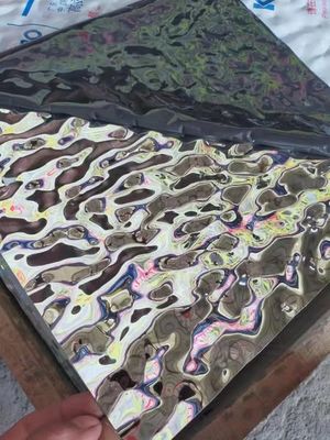 ভালো দাম সিলভার মিরর ওয়াটার রিপল শীট স্টেইনলেস স্টীল প্লেট সিলিং সজ্জা অনলাইন